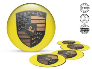 Porsche Rim Stickers for Cars High-Quality Emblems